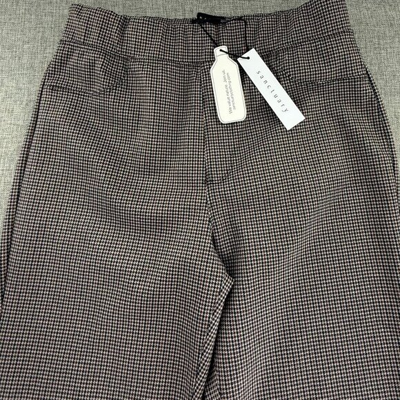 NEW Sanctuary Skinny Leggings‎ Dressy Preppy Houndstooth Small Elastic Waist - Picture 7 of 15